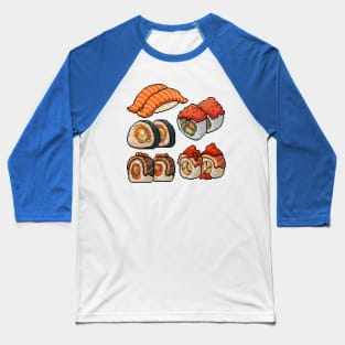 Sushi Pixel Baseball T-Shirt